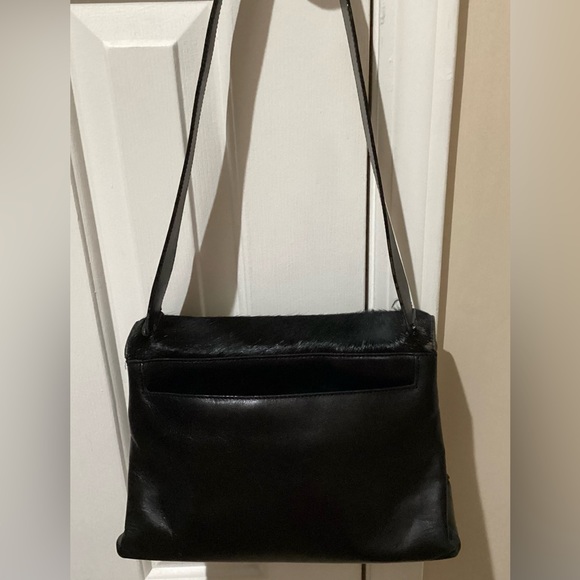 EUC🔥ADRIENNE VITTADINI GORGEOUS VINTAGE FAUX FUR&100%REAL LEATHER BLACK&GOLD!!! - Picture 2 of 10